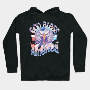 Eagle style god bless America Hoodie